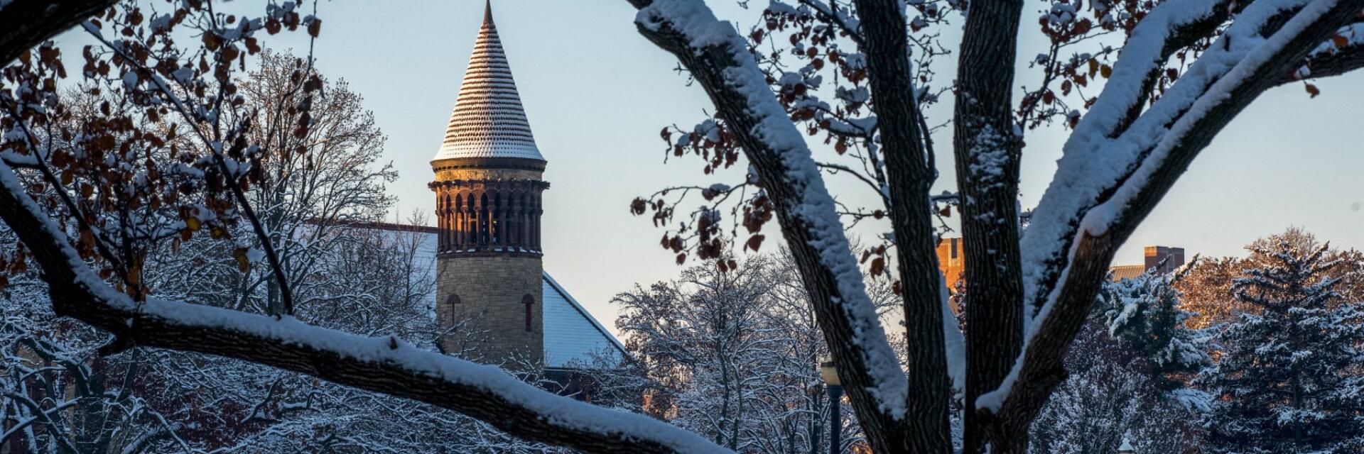 Oval Winter Scene