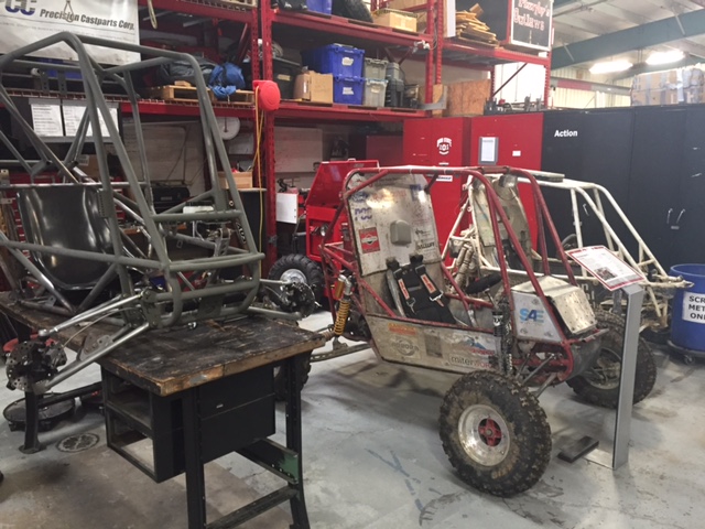 Off road racing vehicle designed and built by student Baja Buckeyes group