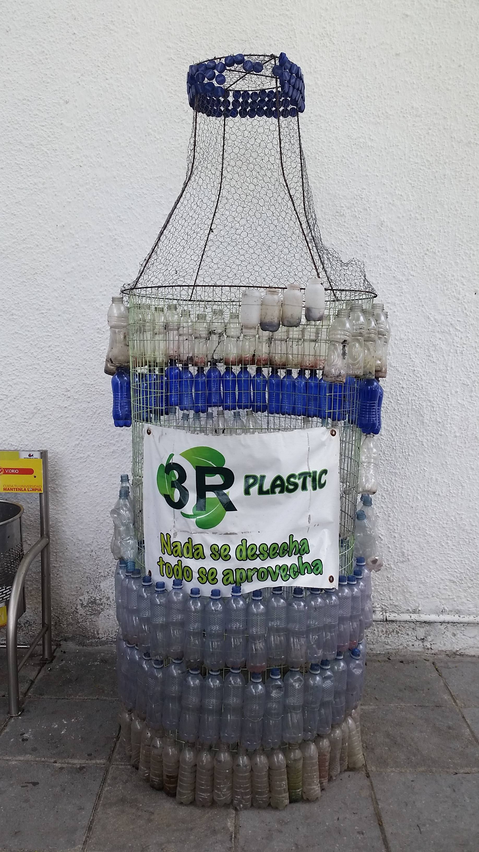 A recycling display at the local university!
