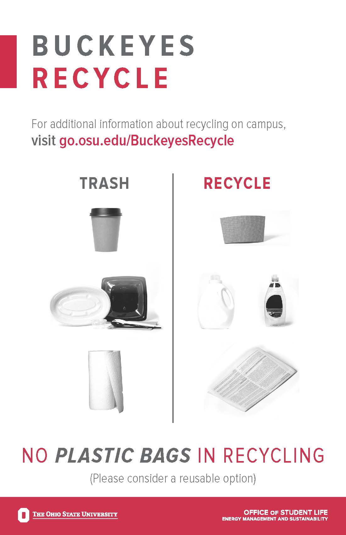 Recycling Magnet for Residence Halls