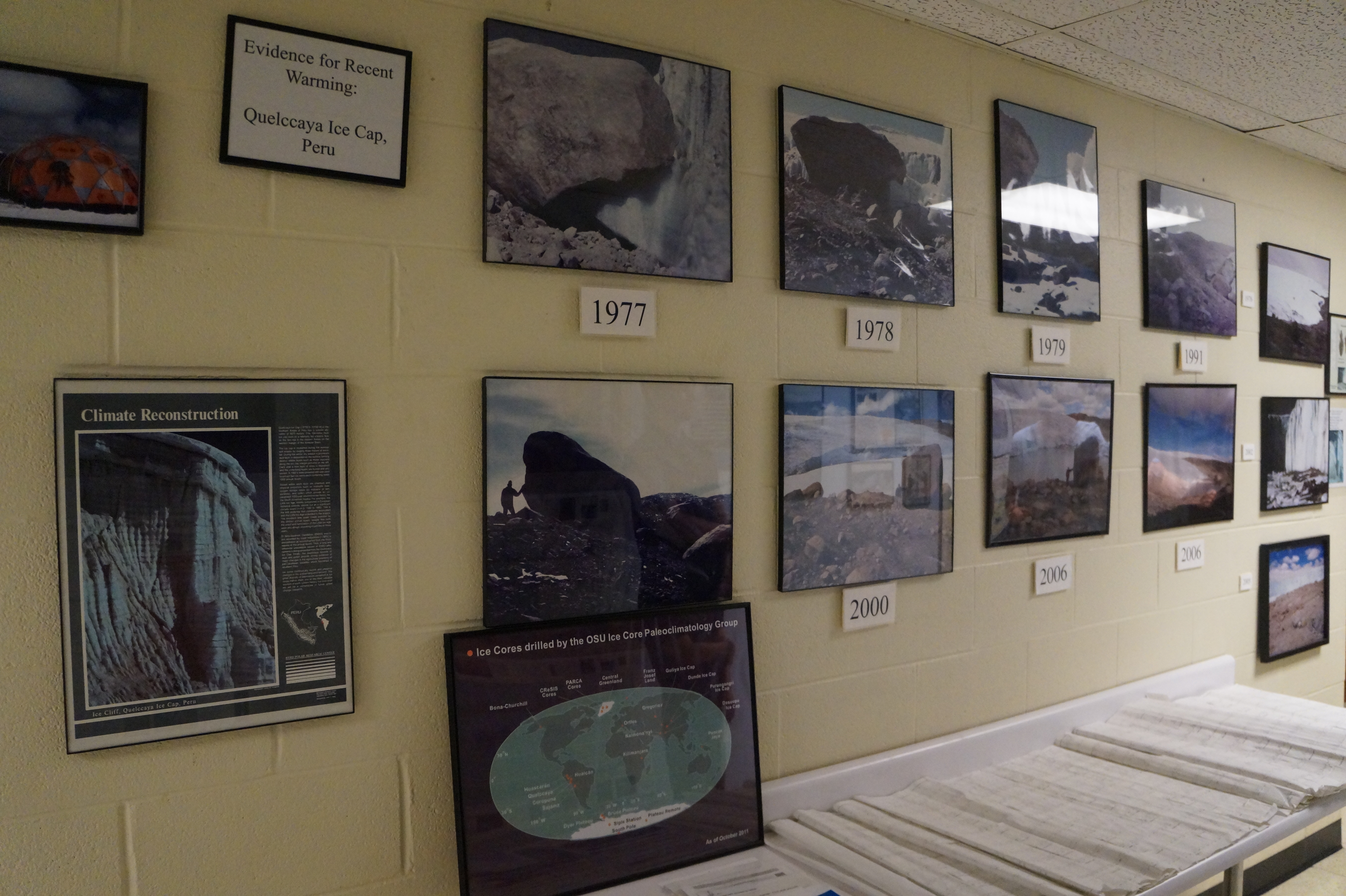 Dr. Lonnie Thompson's observations of massive glacial retreat in Peru over the past few decades.