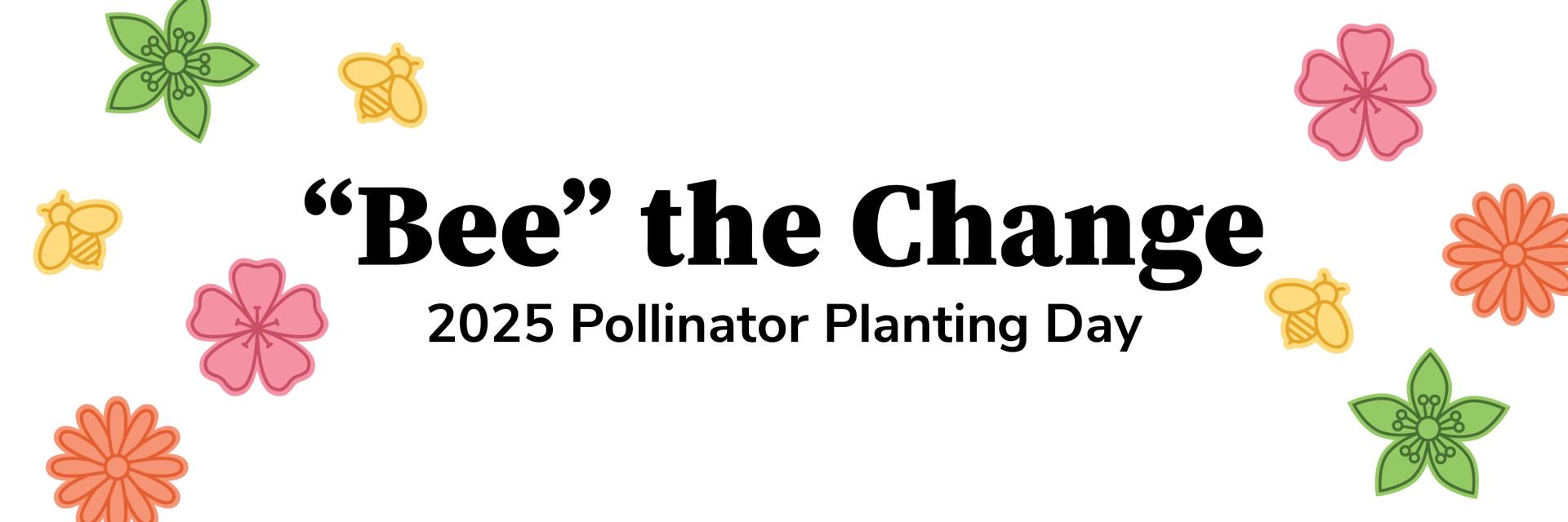 bees and flowers graphic for planting program